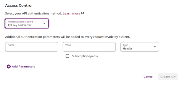 Configuring API Key and Secret Authorization