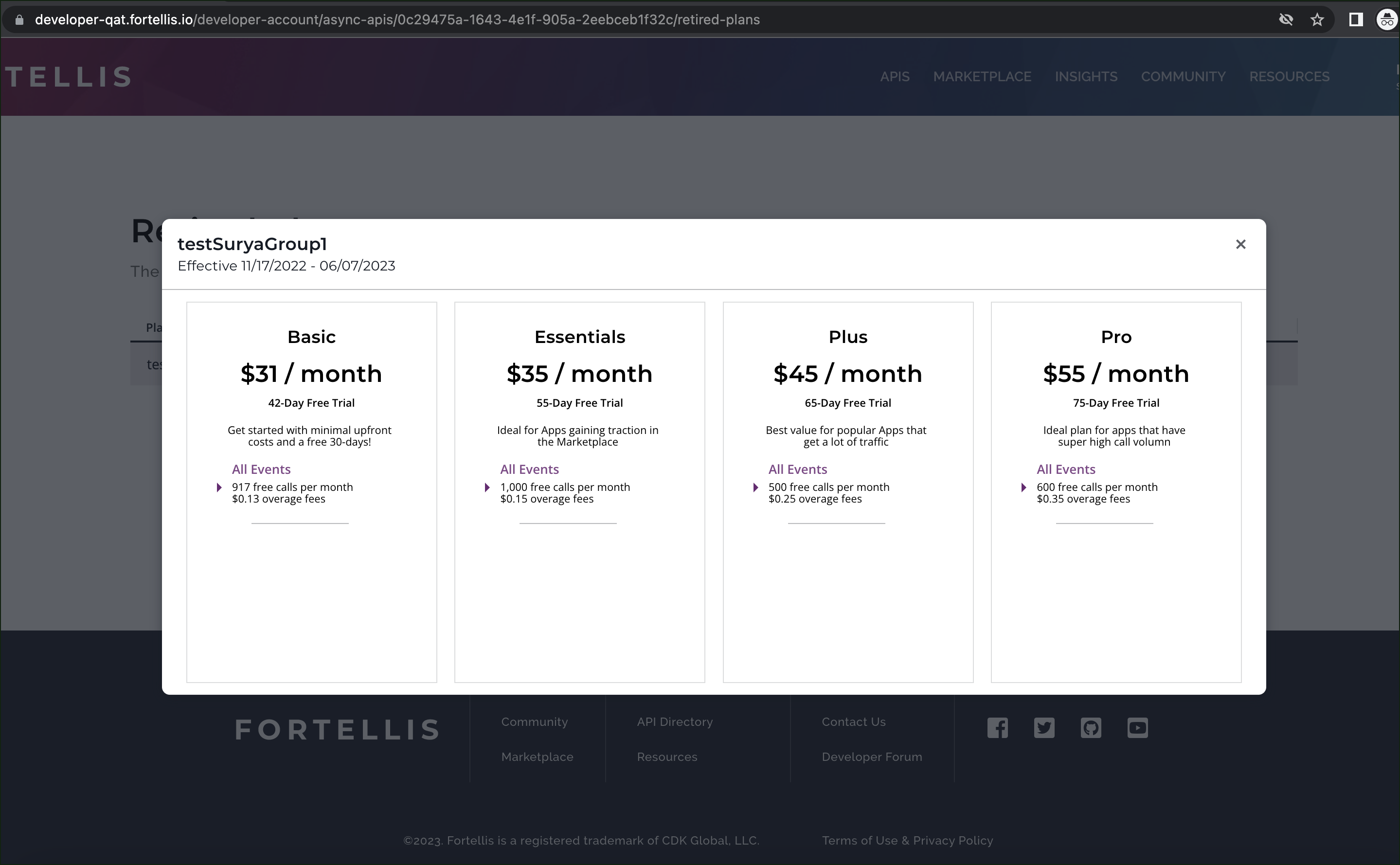 Click View against the Plan Details and Plan History to see the pricing ...